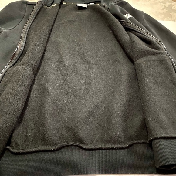 PUMA Black Hooded Zip Up Sweatshirt Jacket Coat Small Unisex  Casual - Picture 6 of 16